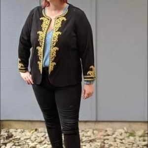 Vintage 90’s BOB Mackie embroidered gold & black